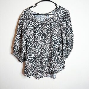 Knox Rose Leopard Blouse SZ-XXL